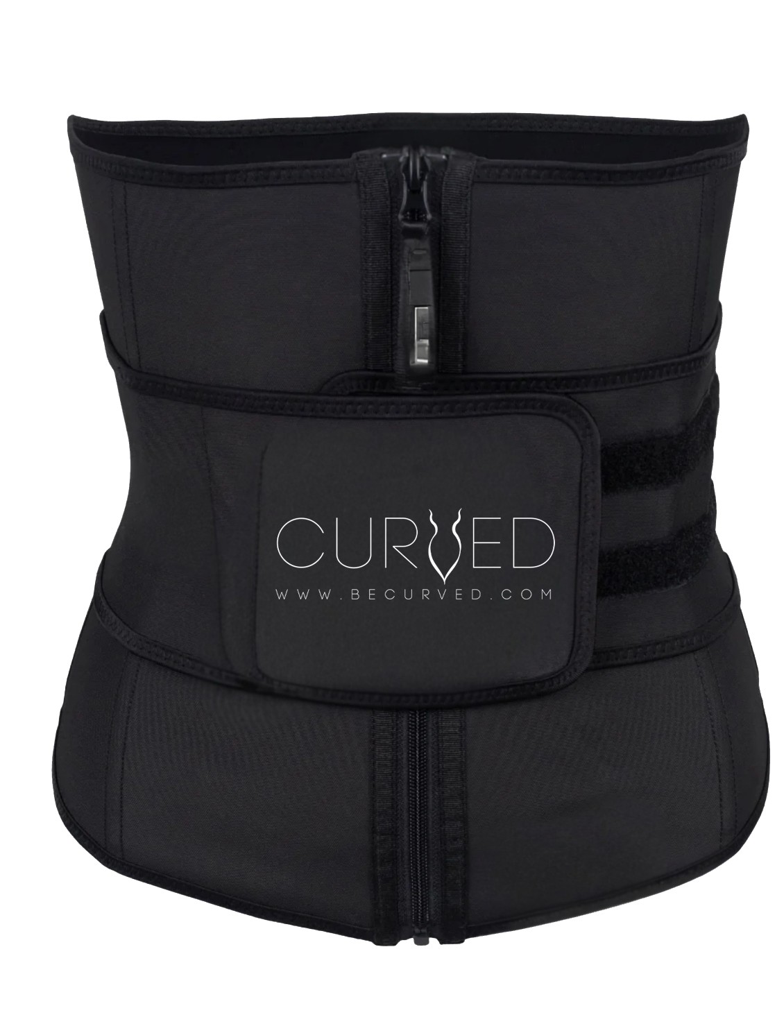 Zip And Clip Non-Latex Waist Trainer - Black - Image 1