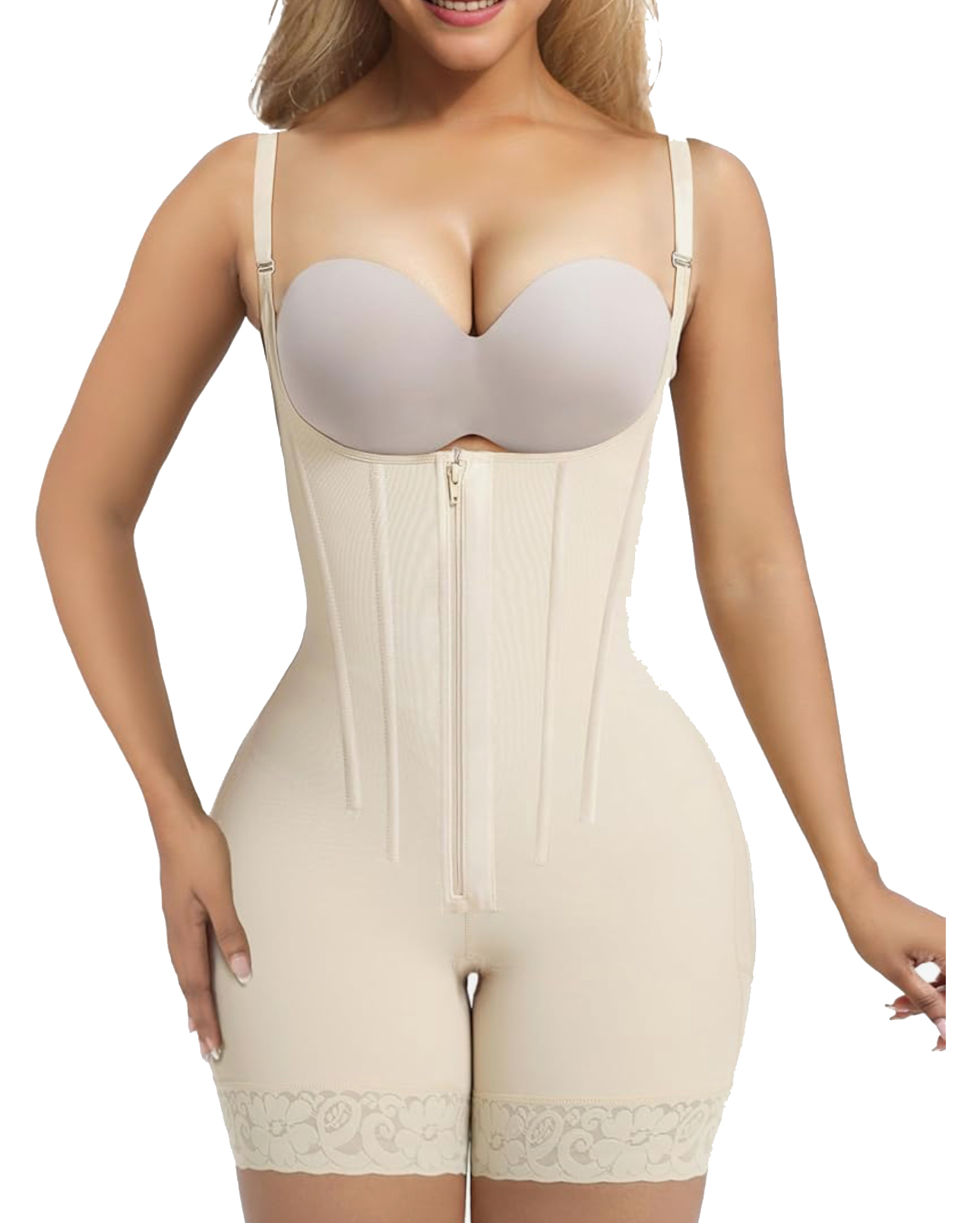 Full Body Shaper in Black or Cream - Image 1